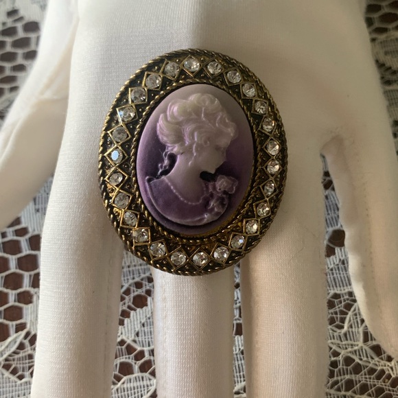 Cameo ring purple stretch - Picture 5 of 12